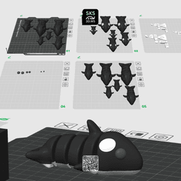 Strong Articulated Orca Fidget (Killer Whale) 3d model