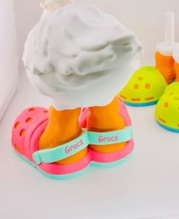 Grocs Shoes & Bucket Hat Goose Gear for Porch Goose 3d model