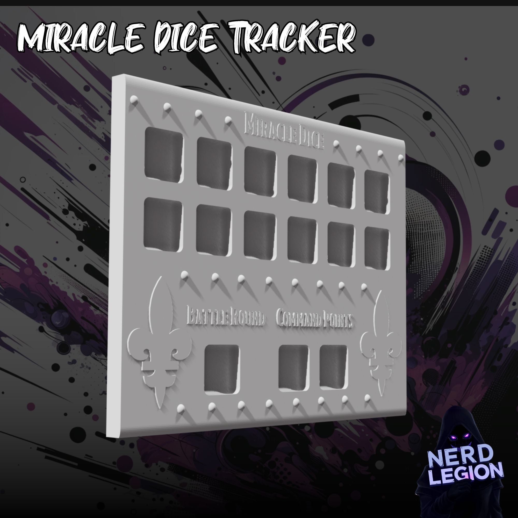 Miracle Dice Tracker - Sisters of Battle Wargame Accesory 3d model