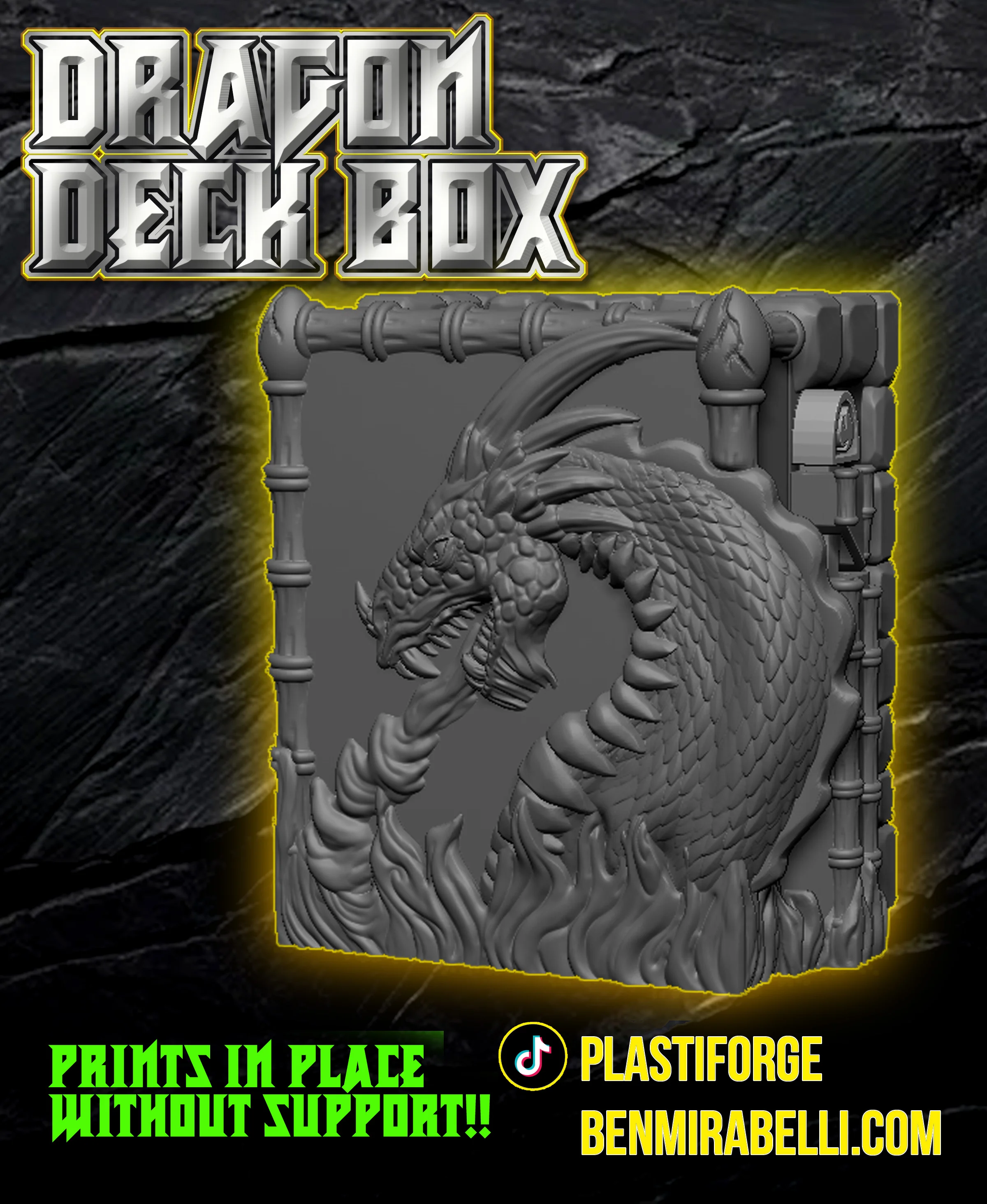 Print in Place Dragon TCG Deck Box 3d model