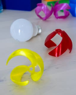 Twisted Lightbulb Filter // Lighting gel for E27 LED bulbs 3d model