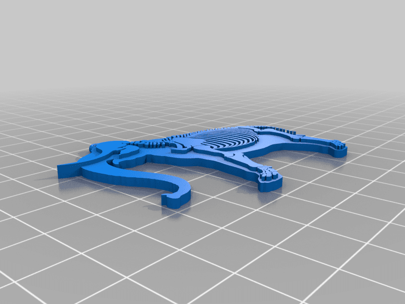 Elephant Skeleton Keyring 3d model