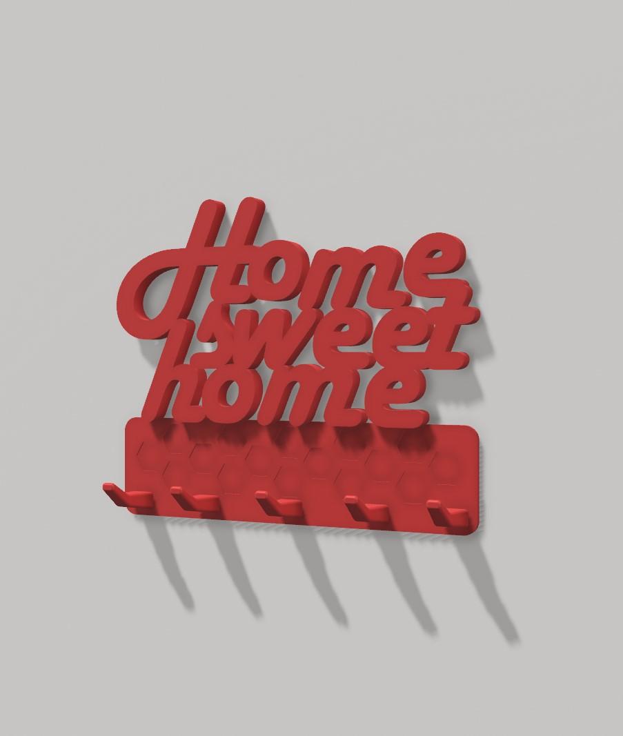 Home Sweet Home Decorative Key Holder 3d model