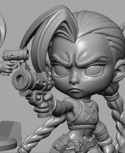 Jinx Chibi STL Figure 3d model