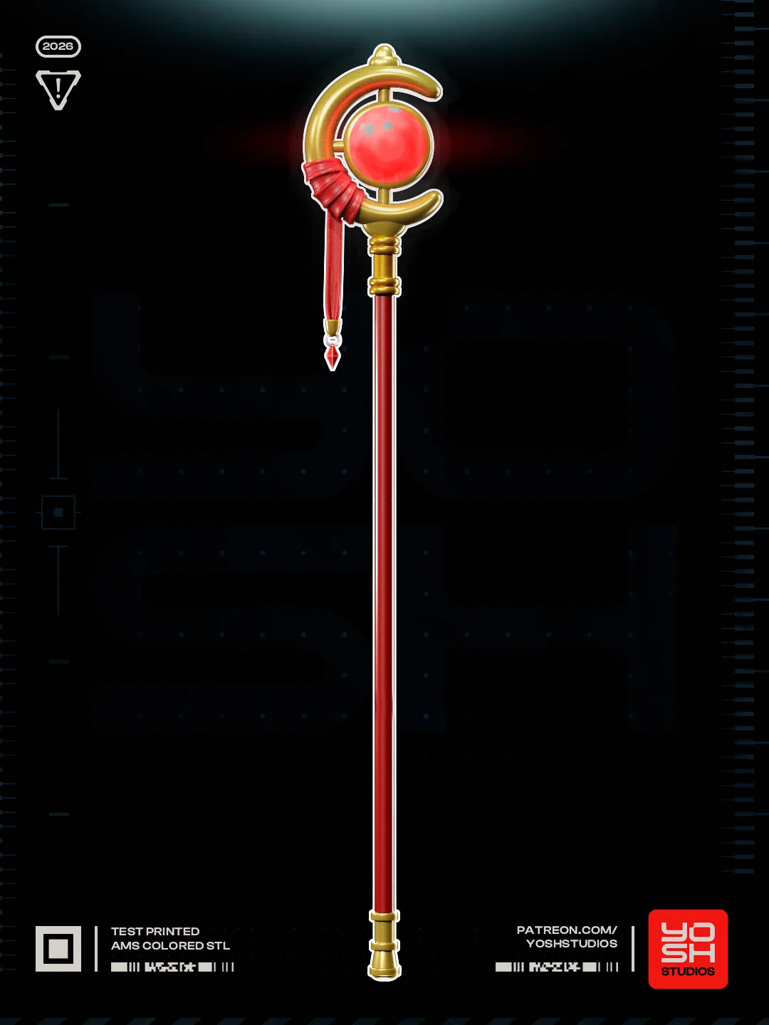 Elf Wizard Staff 3D Printer STL 3d model
