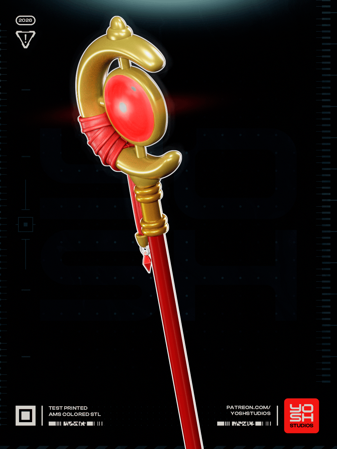 Elf Wizard Staff 3D Printer STL 3d model