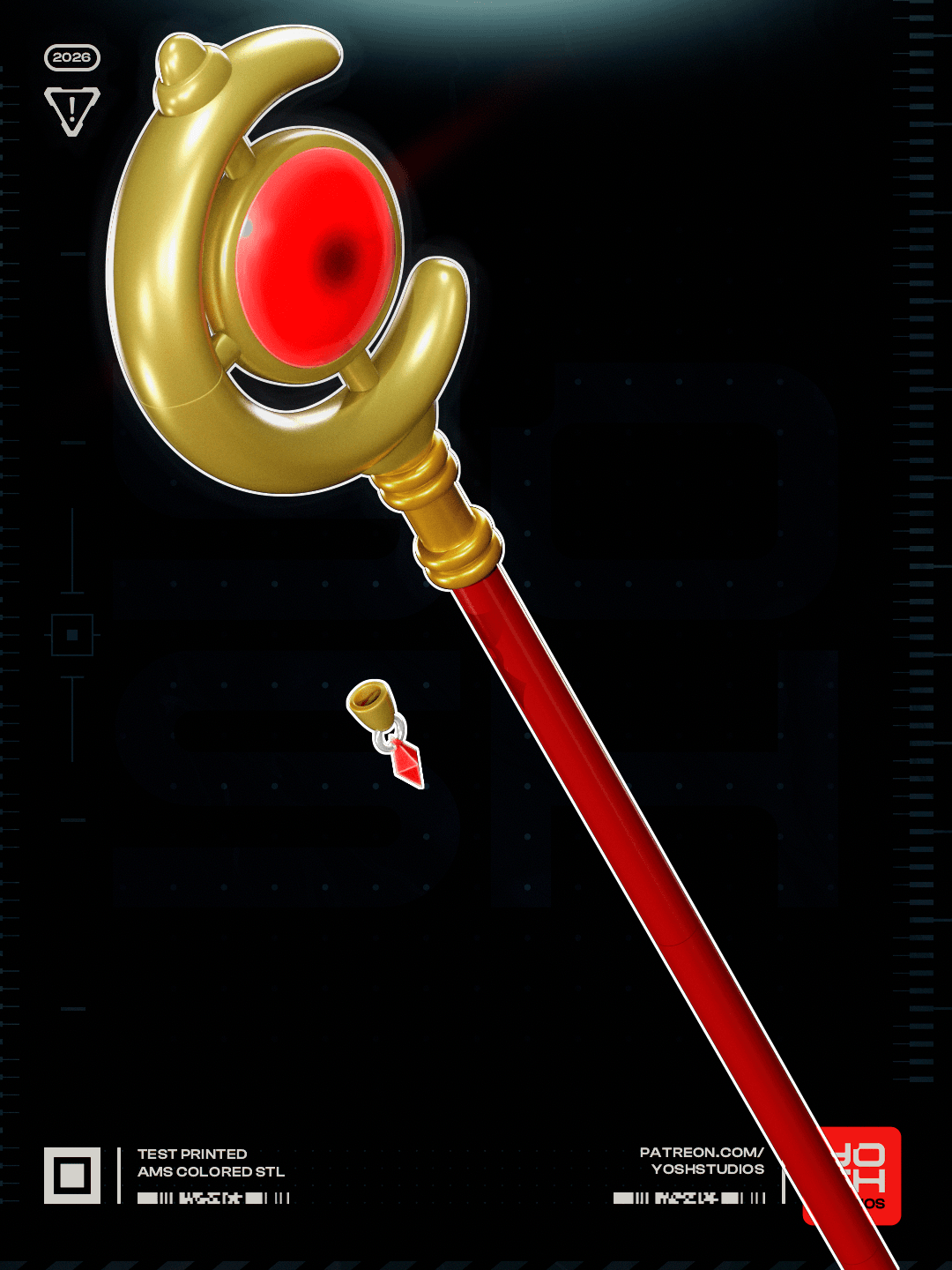 Elf Wizard Staff 3D Printer STL 3d model
