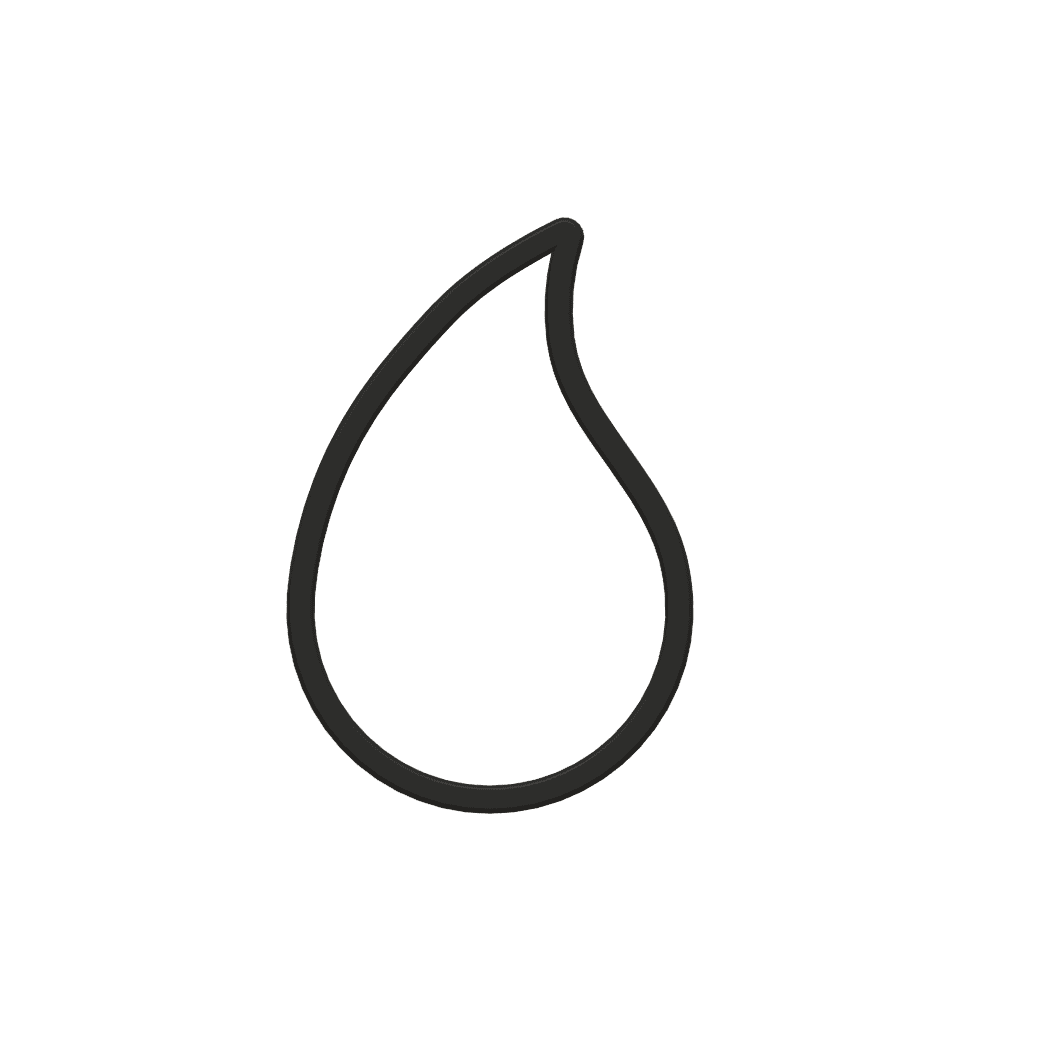 Water Drop Cookie Cutter STL File - 4 inches 3d model