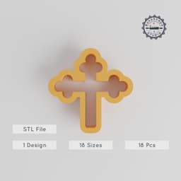 Cross Shape Cutter Set, 18 Sizes, for Cookies, Fondant & Clay, Irish Symbol, Celtic Icon, Saint Patrick's Day Celebration PRODUCT_117 3d model