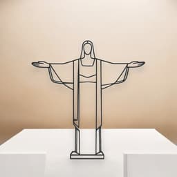 Christ The Reedeemer Line Art - Desktop Line Art 3d model