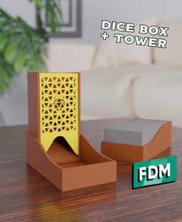 RPG - Dice Box & Dice Tower 3d model