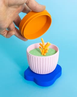 Fuzzy Stripes Planter // 90x60mm 3d model