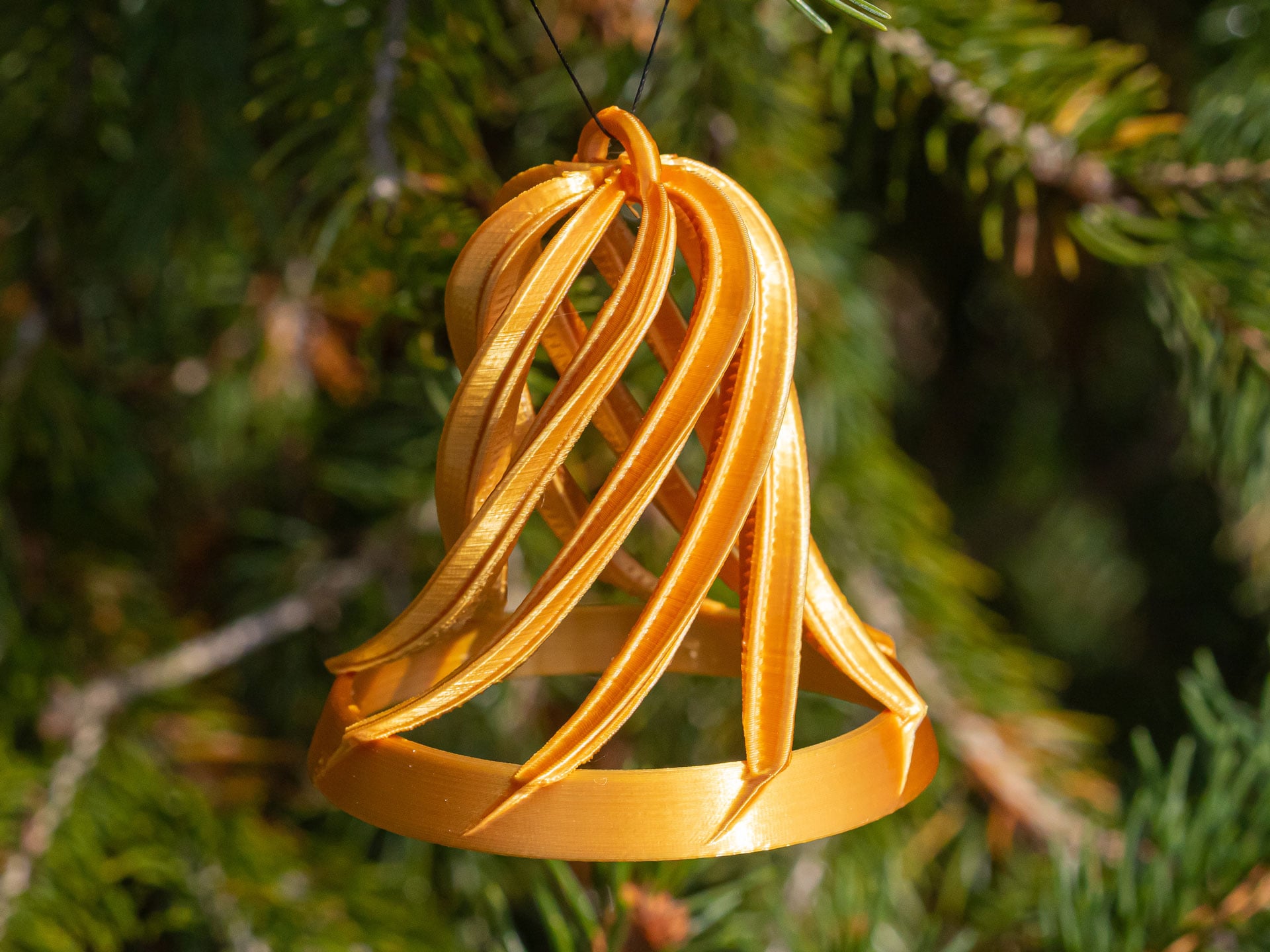 Open Spiral Christmas Bell 3d model