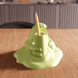 Quirky Slime Monster Pen / Pencil Holder 3d model