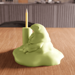 Quirky Slime Monster Pen / Pencil Holder 3d model