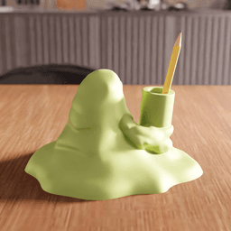 Quirky Slime Monster Pen / Pencil Holder 3d model