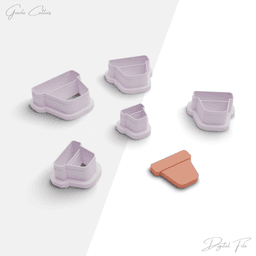 Cactus Polymer Clay Cutter Pack, 6 Models, 2 Cutter Version, 5 Sizes Included, No: 1139 3d model