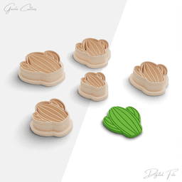 Cactus Polymer Clay Cutter Pack, 6 Models, 2 Cutter Version, 5 Sizes Included, No: 1139 3d model