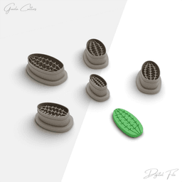 Cactus Polymer Clay Cutter Pack, 6 Models, 2 Cutter Version, 5 Sizes Included, No: 1139 3d model