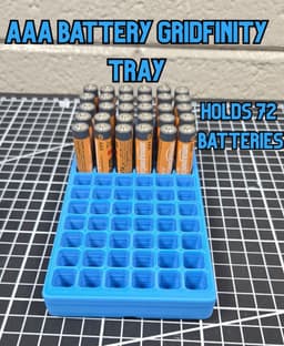 AAA Battery Gridfinity Bin (4x2x3) 3d model