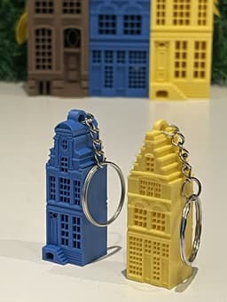 Amsterdam Canal House Keychain – Tiny House, Big Style! 3d model
