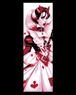 Fanart Set of Bookmarks - The evil villain Queen of Hearts from Alice in Wonderland 3d model