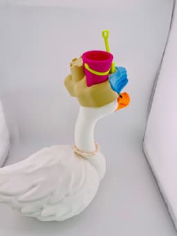 Sandcastle and Flippers Goose Gear for Porch Goose 3d model
