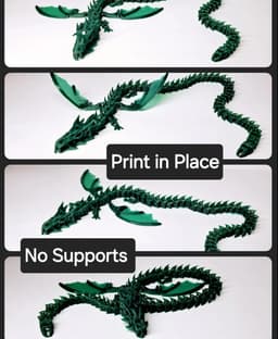 Print in Place Skeleton Wing Dragon 3d model