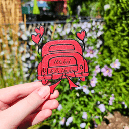 Personalized Wedding Car Style Keepsake | Magnet | Wall Hanging | Keychain | Easy Print | No Support 3d model