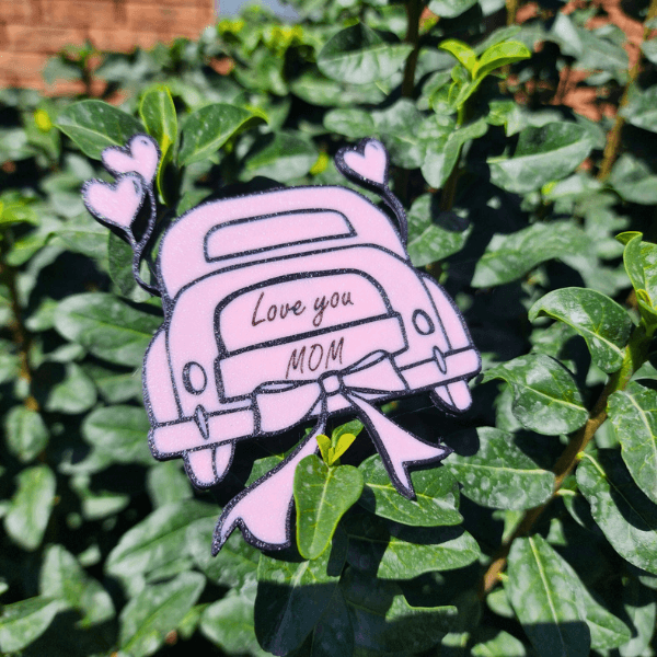 Personalized Wedding Car Style Keepsake | Magnet | Wall Hanging | Keychain | Easy Print | No Support 3d model