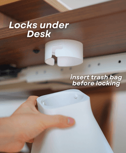 Cable Port Trash Can - For Desk 3d model