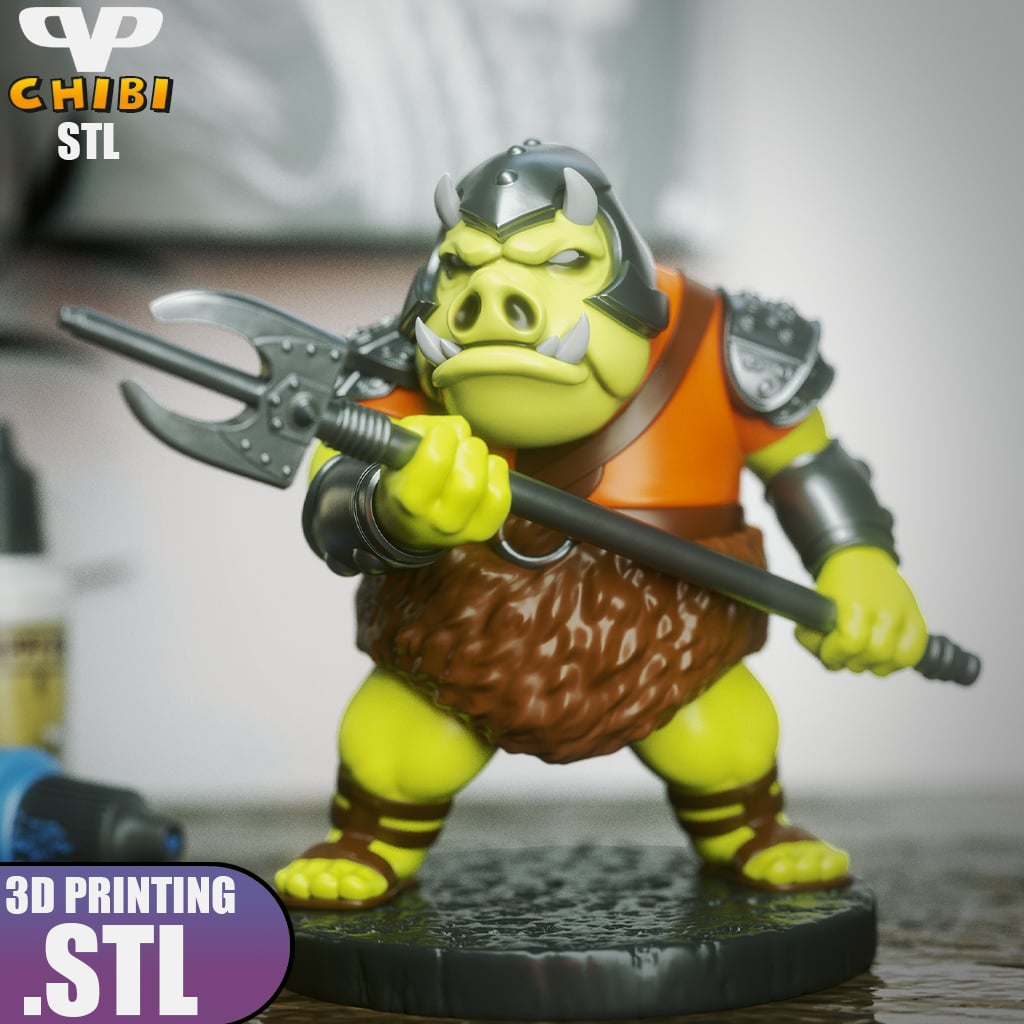 Gamorrean Guard Chibi STL for 3D Printing ChibiSTL 3DXM 3d model
