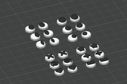 2026 Printable Craft Eyes - Faster, Sharper, Low-Waste 6mm-15mm Eyes for Flexi 3D Prints 3d model