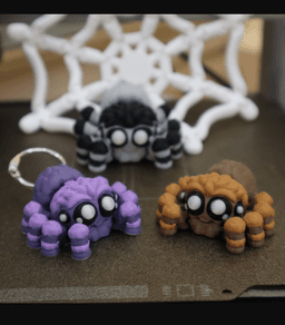 Flexi Jumping Spider and Web 3d model