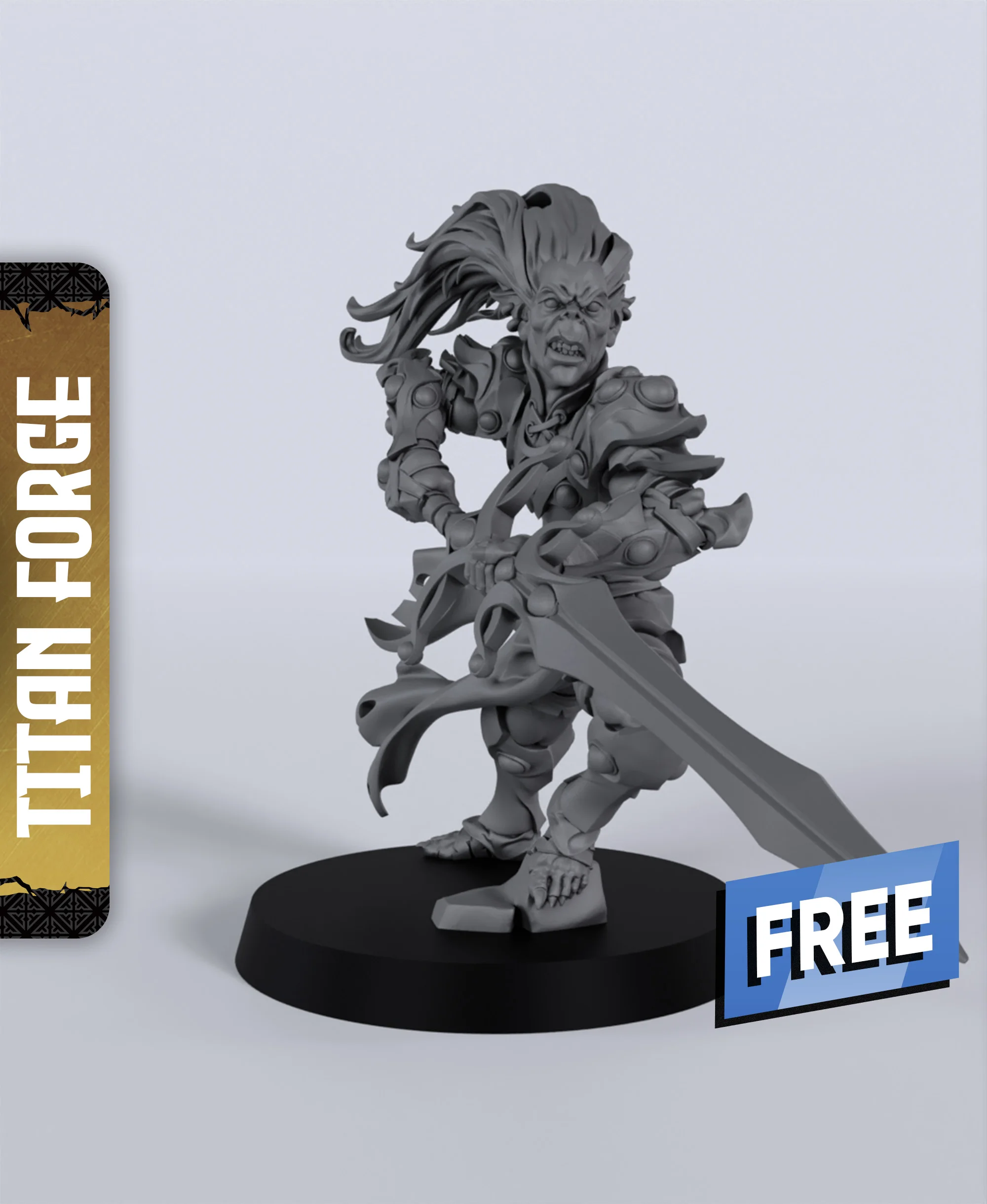 Githyanki Champion - With Free Dragon - 5e DnD Inspired for RPG and Wargamers 3d model