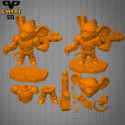 Biker Mice From Mars Modo Chibi STL for 3D Printing ChibiSTL 3DXM 3d model