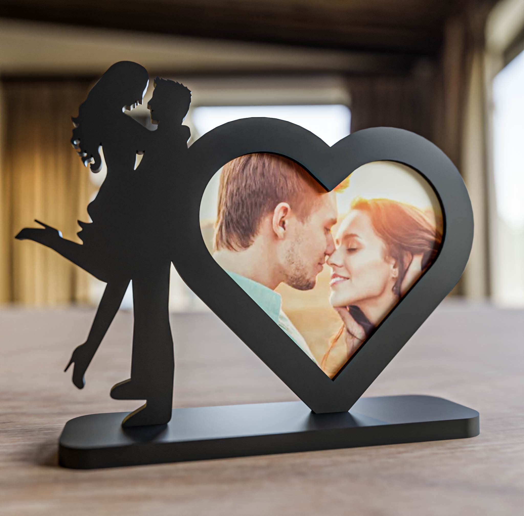 Heart couple frame 3d model