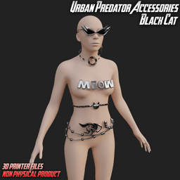 Black Cat Urban Predator Accessories Marvel Rivals 3d model
