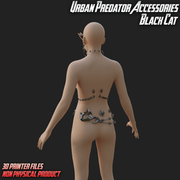 Black Cat Urban Predator Accessories Marvel Rivals 3d model