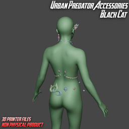 Black Cat Urban Predator Accessories Marvel Rivals 3d model