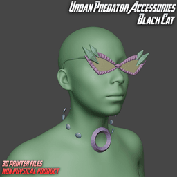 Black Cat Urban Predator Accessories Marvel Rivals 3d model