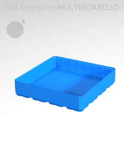 4x4x0.75 CU - Simple Walls - Multibin Shell 3d model