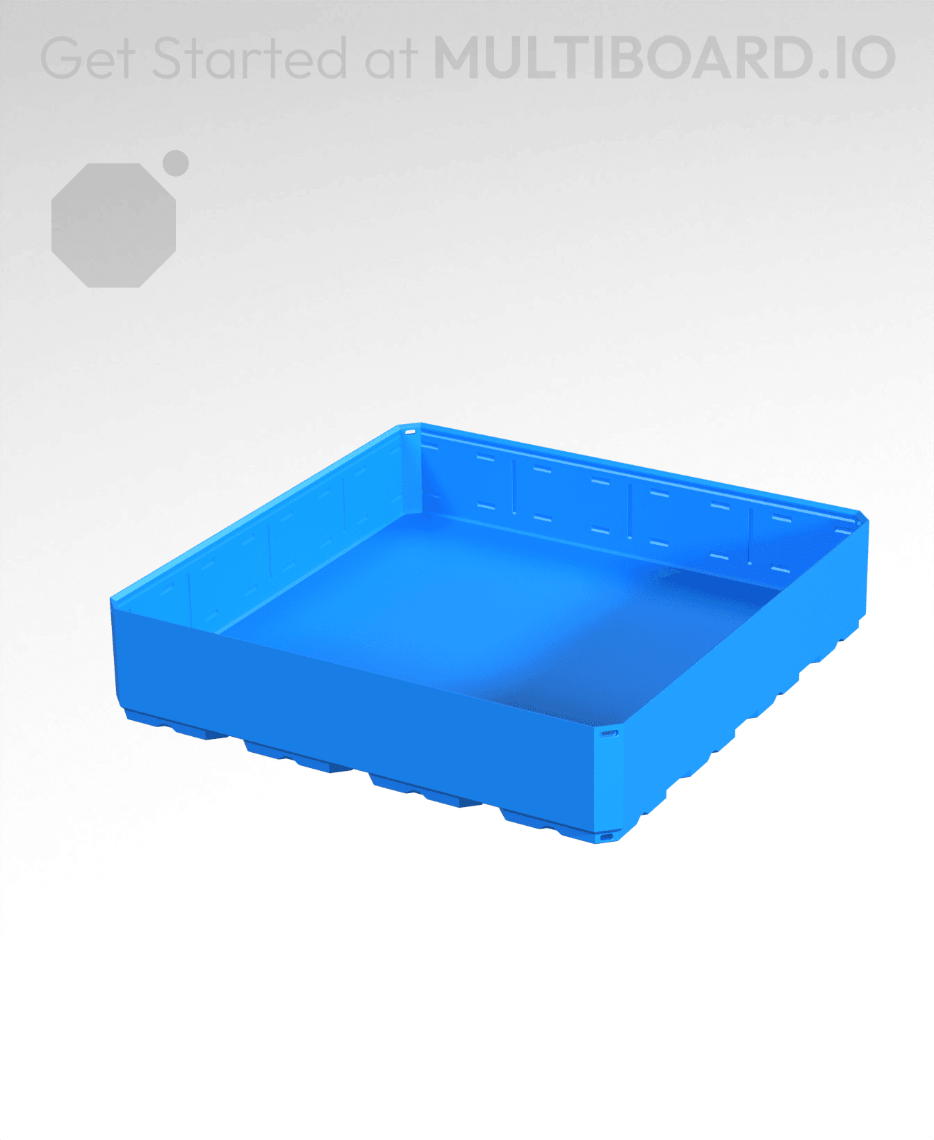 4x4x0.75 CU - Simple Walls - Multibin Shell 3d model