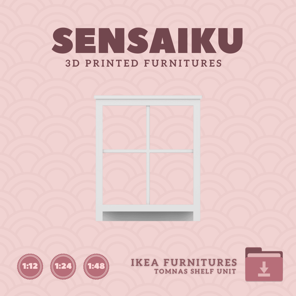 Miniature Replica 16. TOMNAS Shelf Unit for Miniature Dollhouse IKEA 3D Print (1:12,24,48) 3d model