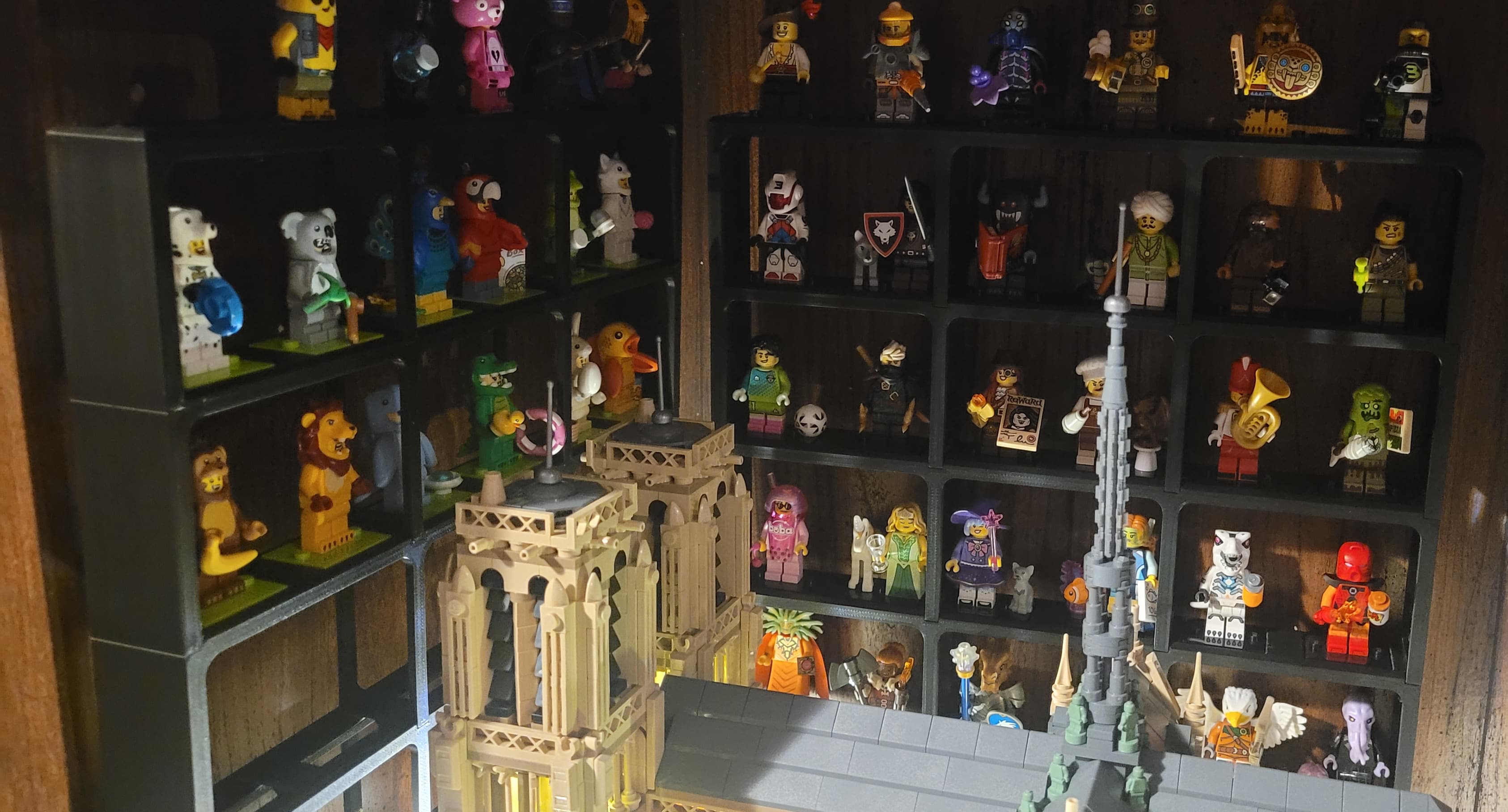 LEGO Minifigure Stackable Stand / Shelves - 6 Main Variations For 2-8 Characters! 3d model
