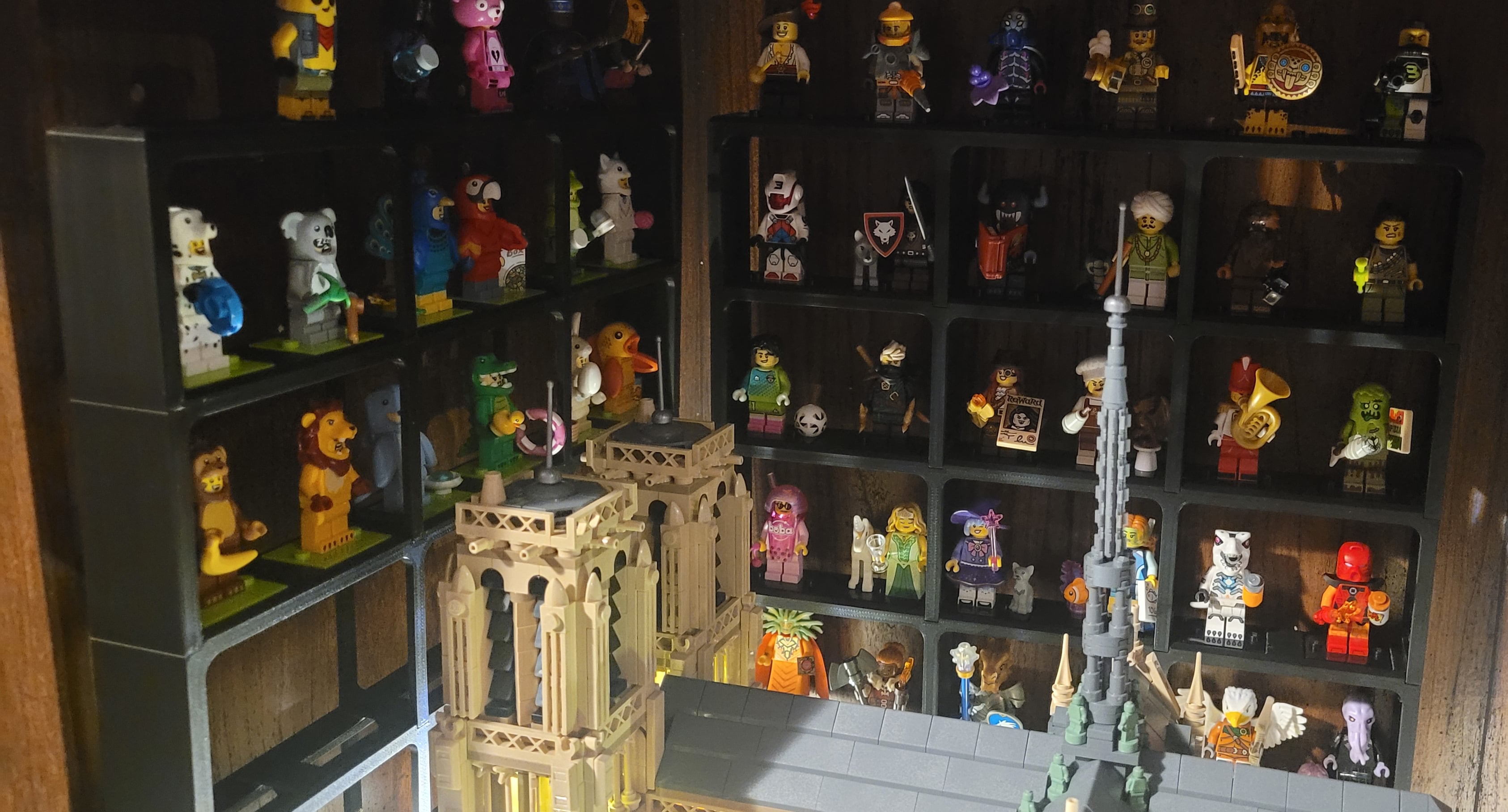 LEGO Minifigure Stackable Stand / Shelves - 6 Main Variations For 2-8 Characters! 3d model