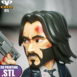John Wick Chibi STL for 3D Printing ChibiSTL 3DXM 3d model