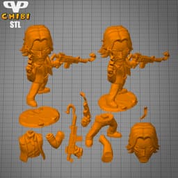 John Wick Chibi STL for 3D Printing ChibiSTL 3DXM 3d model