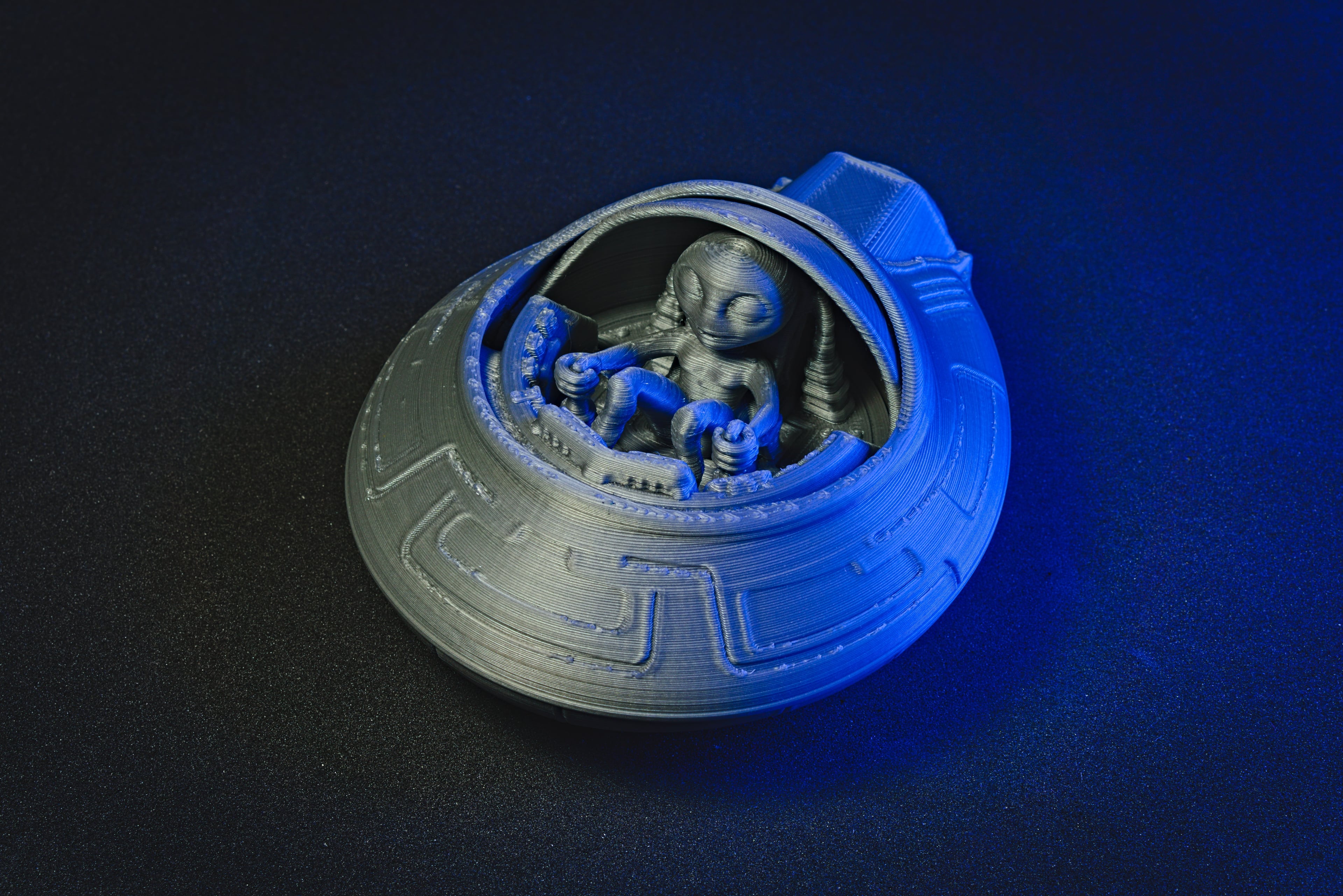 Alien Spaceship - Print in place 3d model