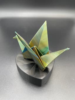 Printagami PLA Crane 3D Printed Origami Sculpture Version 3d model